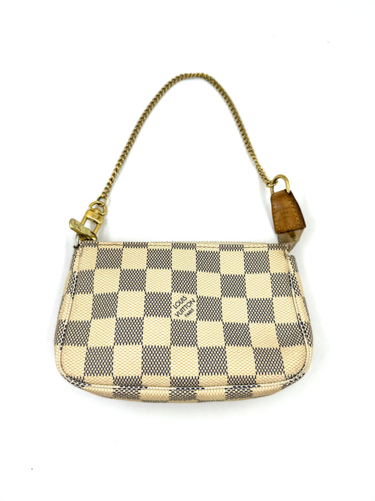 LOUIS VUITTON Mini Pochette Damier Azur