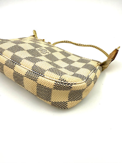 LOUIS VUITTON Mini Pochette Damier Azur