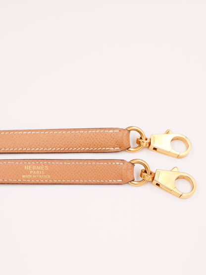HERMÈS Kelly 28 Courchevel gold GHW