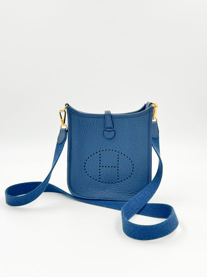 Hermès Evelyne 16 Clemence dunkelblau GHW