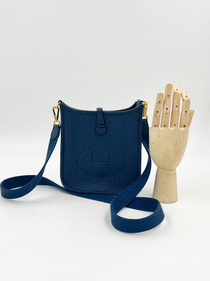 Hermès Evelyne 16 Clemence dunkelblau GHW