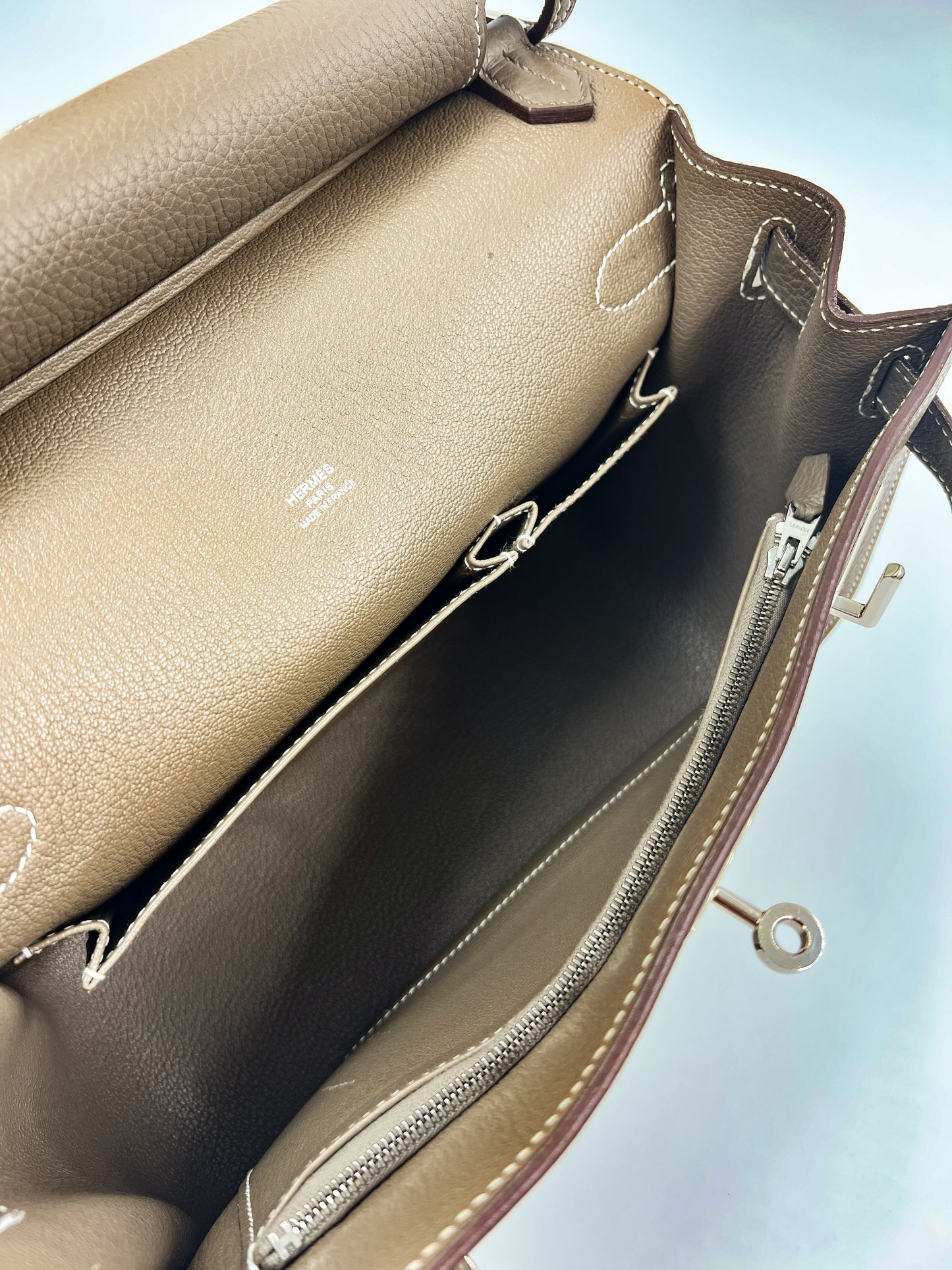 Hermès Jypsiere 26 Togo Etoupe PHW