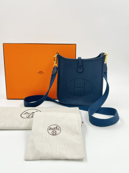 Hermès Evelyne 16 Clemence dunkelblau GHW