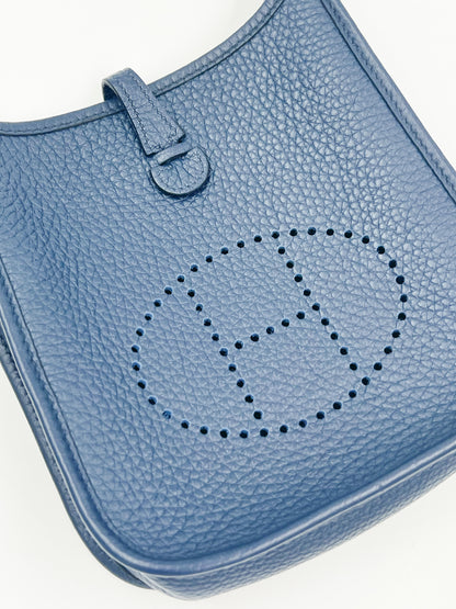 Hermès Evelyne 16 Clemence dunkelblau GHW
