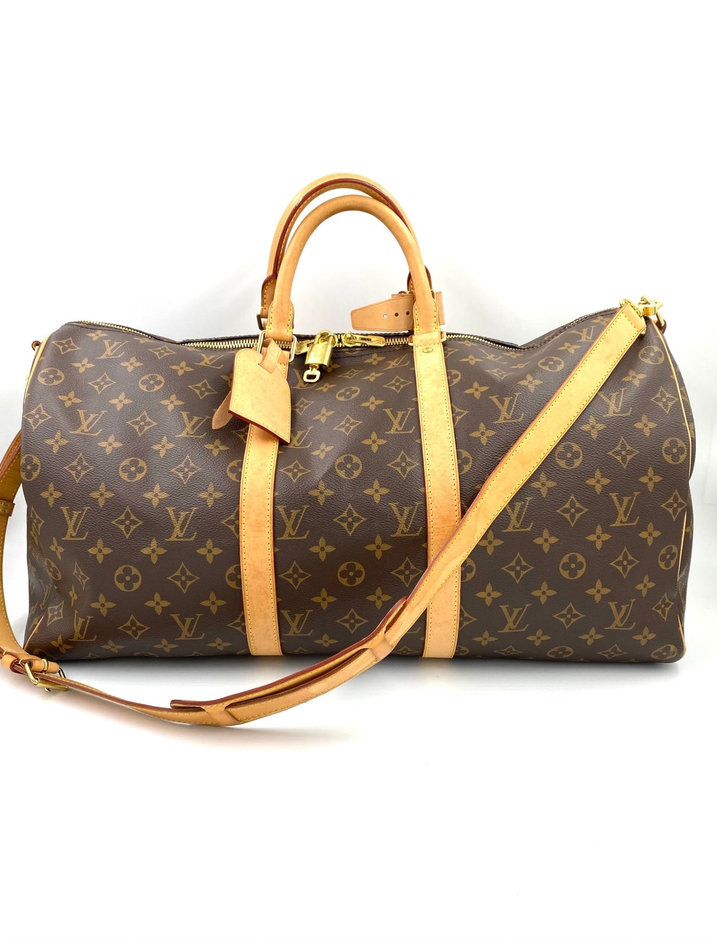 LOUIS VUITTON Keepall 50 Bandouliere Monogram Canvas - Clutch & Macarons - Chip - Clutch & Macarons - 