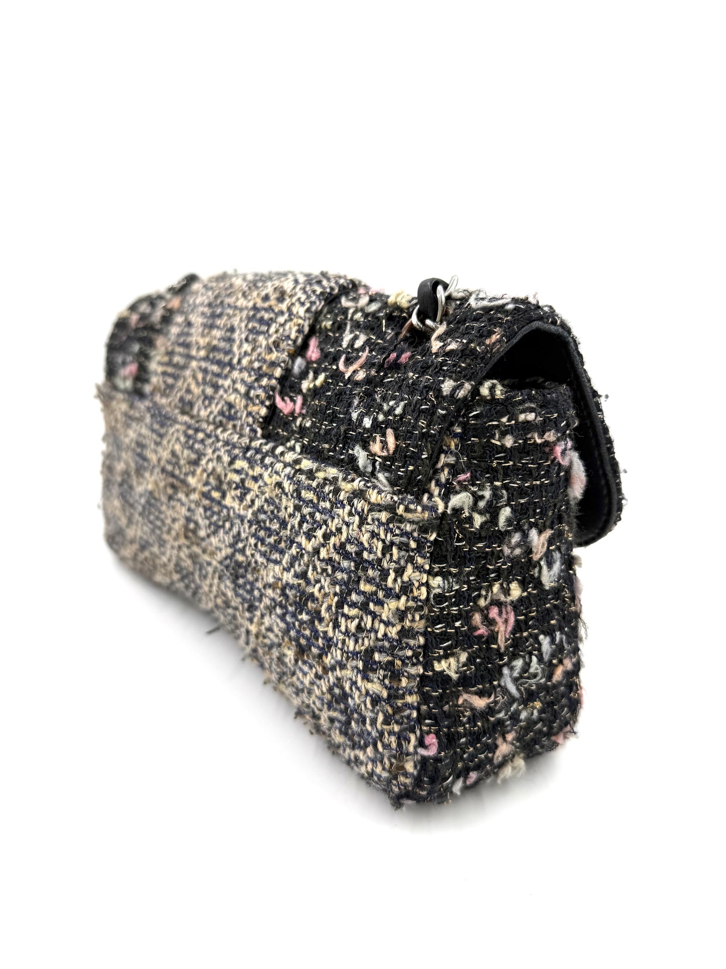 CHANEL Single Flap medium Tweed SHW