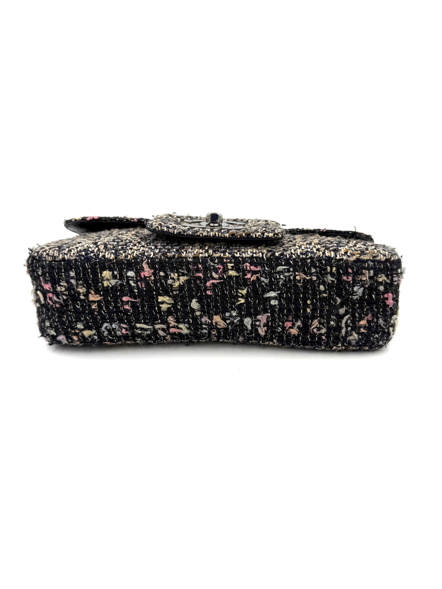 CHANEL Single Flap medium Tweed SHW