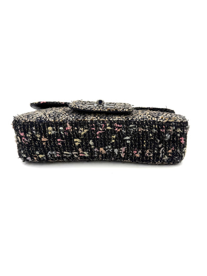 CHANEL Single Flap medium Tweed SHW