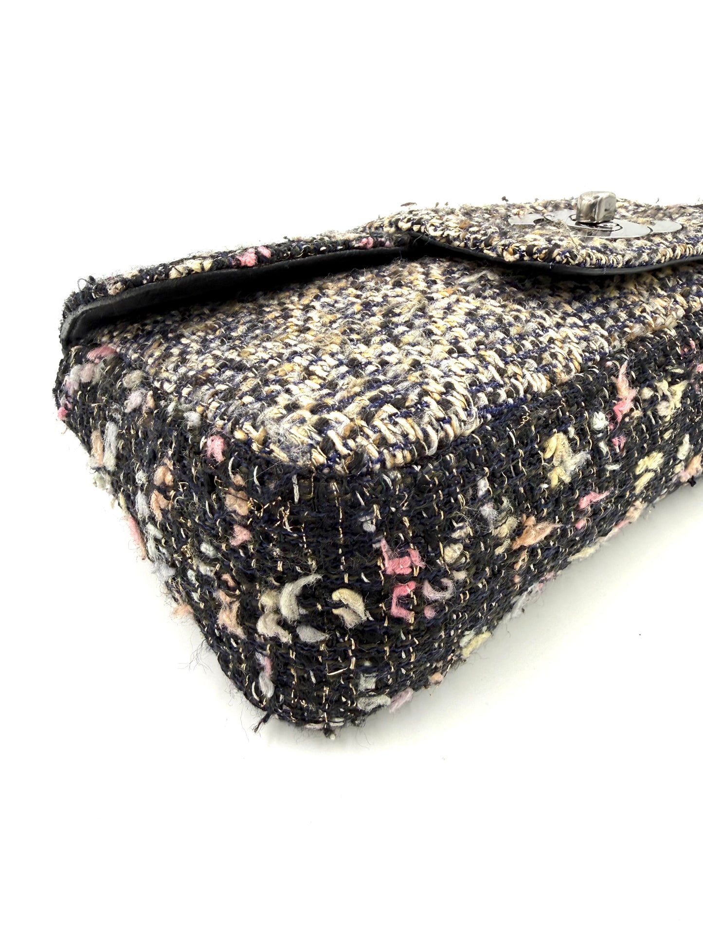 CHANEL Single Flap medium Tweed SHW