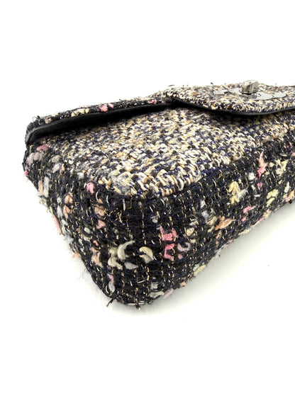 CHANEL Single Flap medium Tweed SHW