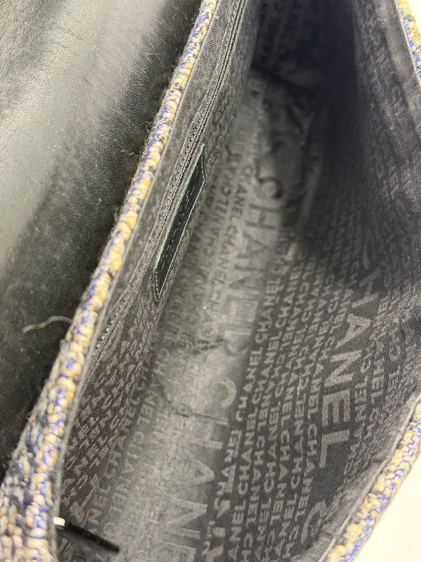 CHANEL Single Flap medium Tweed SHW