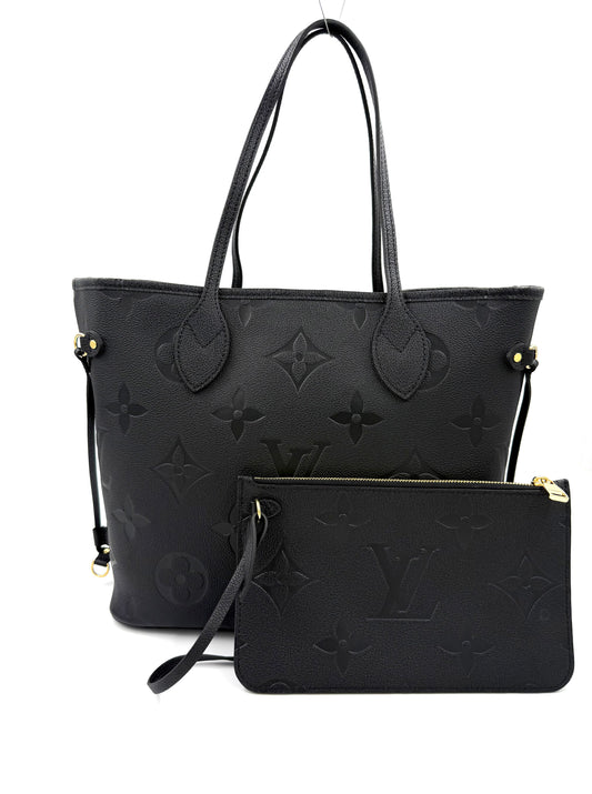 LOUIS VUITTON Neverfull MM Monogram Empreinte schwarz