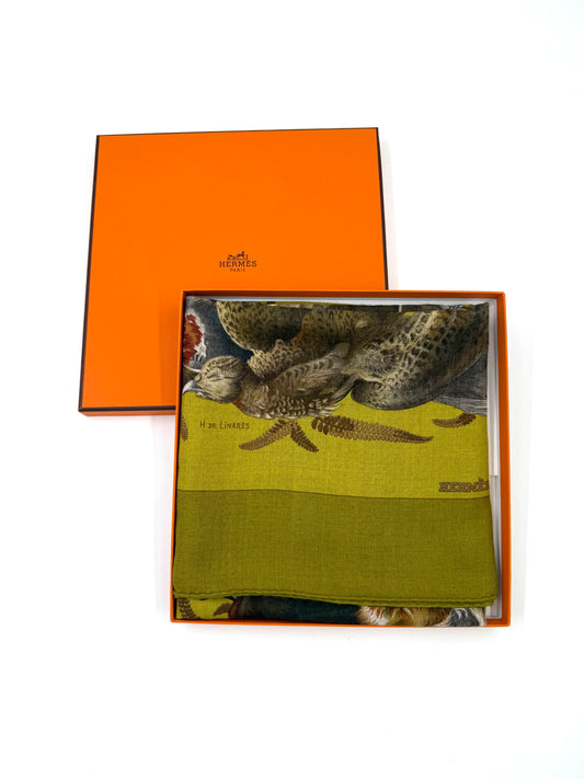 HERMÈS Carrè 90 „H de Linares“ Cashmere