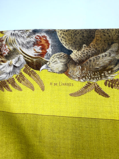 HERMÈS Carrè 90 „H de Linares“ Cashmere