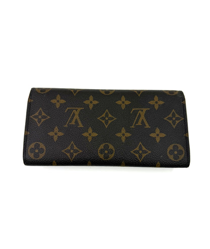 LOUIS VUITTON Emilie Monogram Canvas rose Ballerine Geldbörse mit klassischem Monogramm-Canvas in Braun und Goldtönen