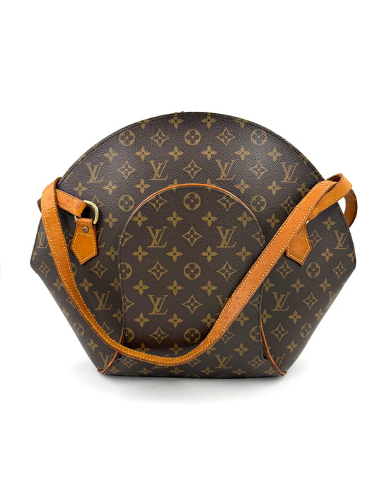 LOUIS VUITTON Ellipse GM Monogram Canvas große Designerhandtasche aus Canvas mit Lederbesatz und verstellbarem Schulterriemen