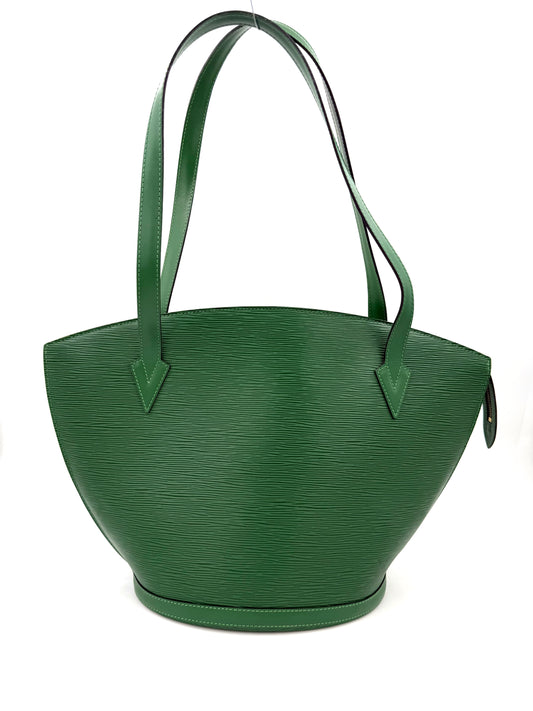 LOUIS VUITTON Saint Jaques Epi grün elegante Designerhandtasche aus strukturiertem Leder mit zwei Schulterriemen