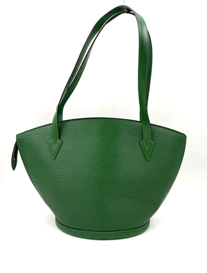 LOUIS VUITTON Saint Jaques Epi grün elegante Designerhandtasche aus strukturiertem Leder mit langen Tragehenkeln