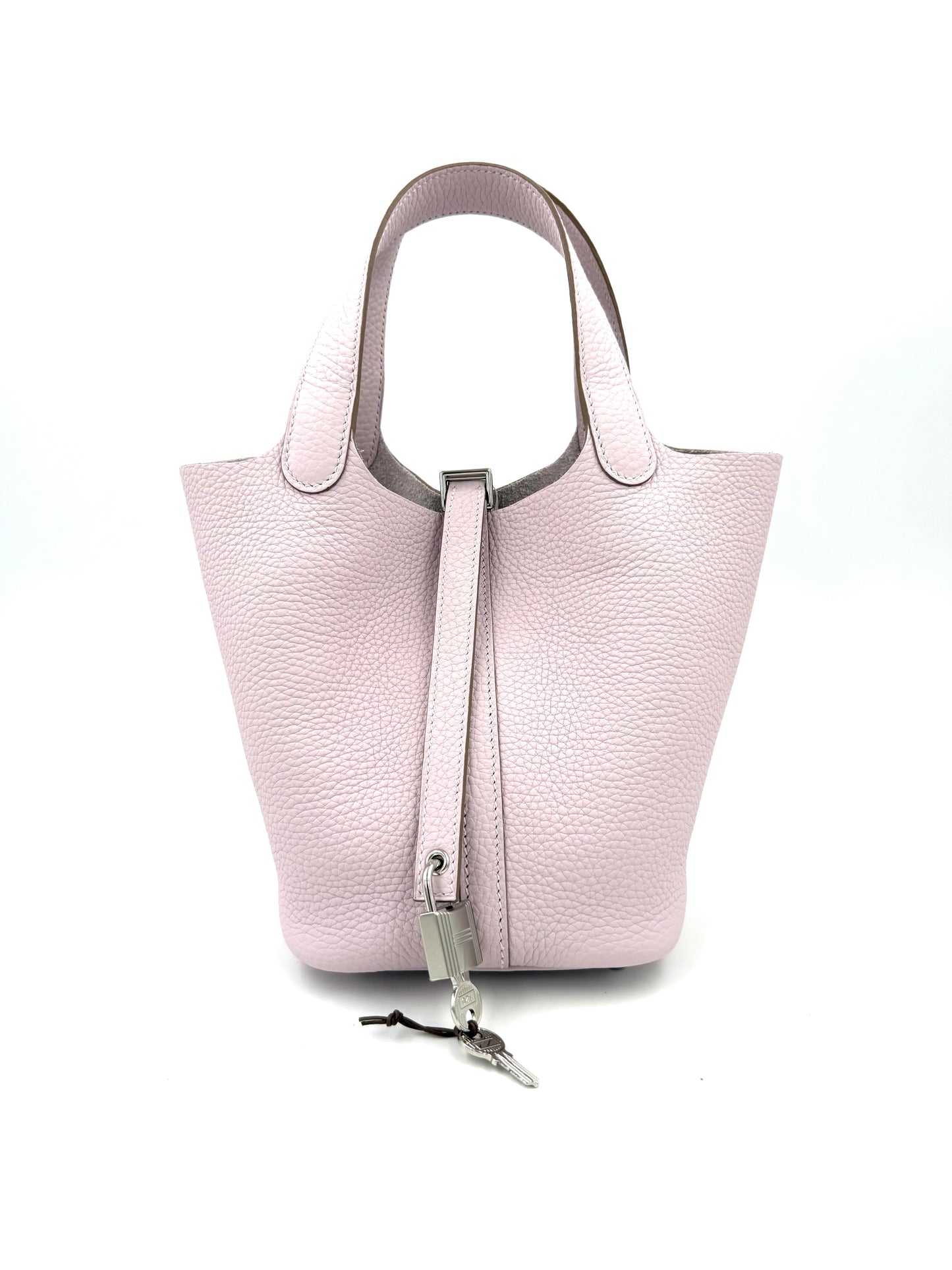 HERMÈS Picotin 18 Lock Mauve Pale PHW