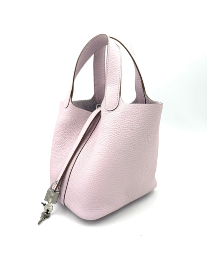 HERMÈS Picotin 18 Lock Mauve Pale PHW