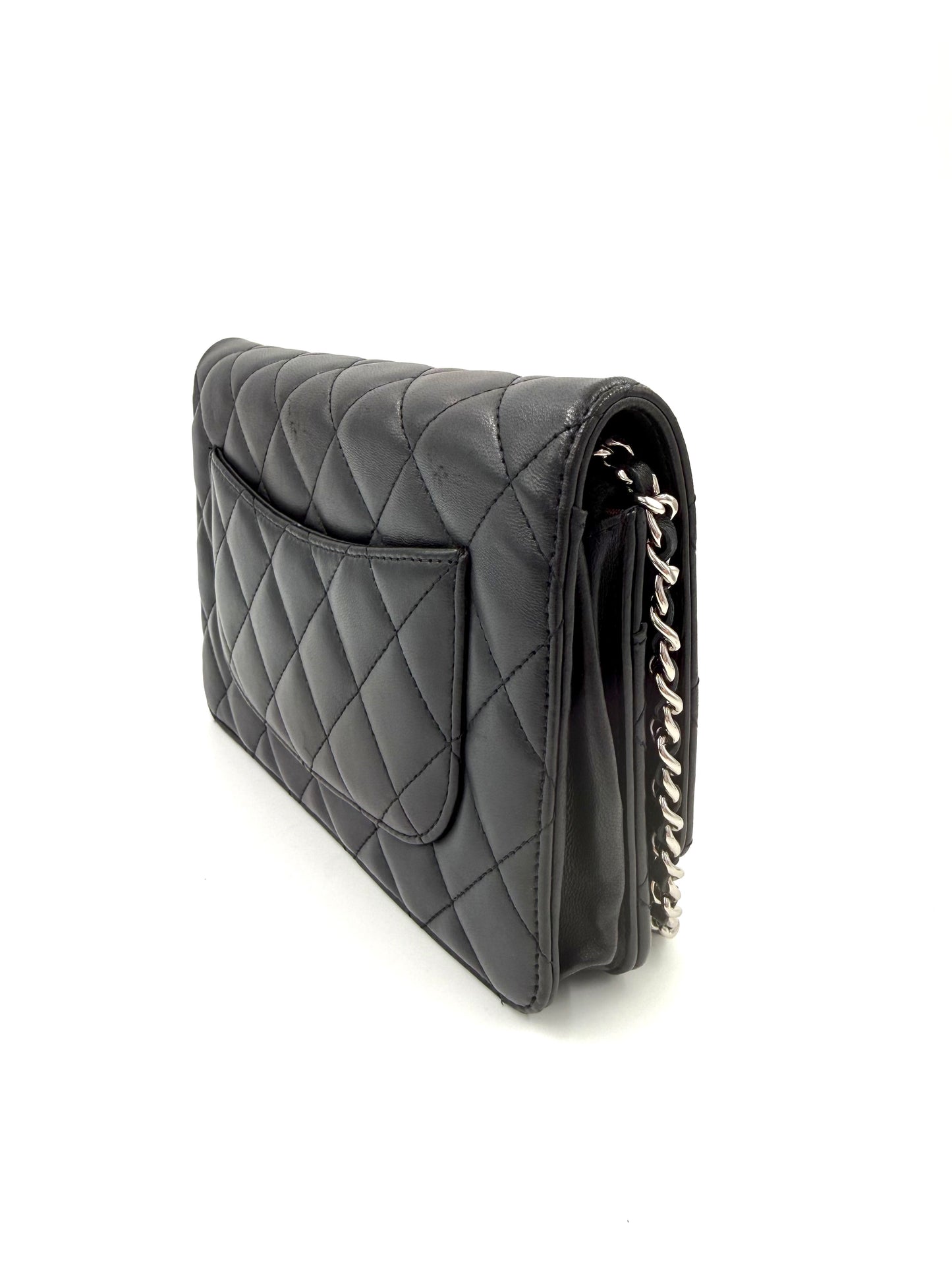 CHANEL Wallet on Chain WoC schwarz Lammleder SHW