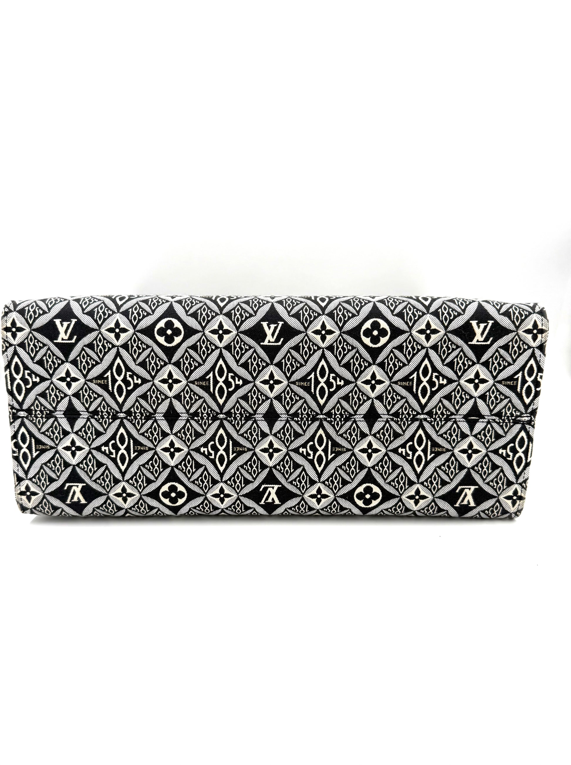 LOUIS VUITTON Onthego GM 1854 Edition Designerhandtasche mit schwarz-weißem 1854-Monogramm-Muster