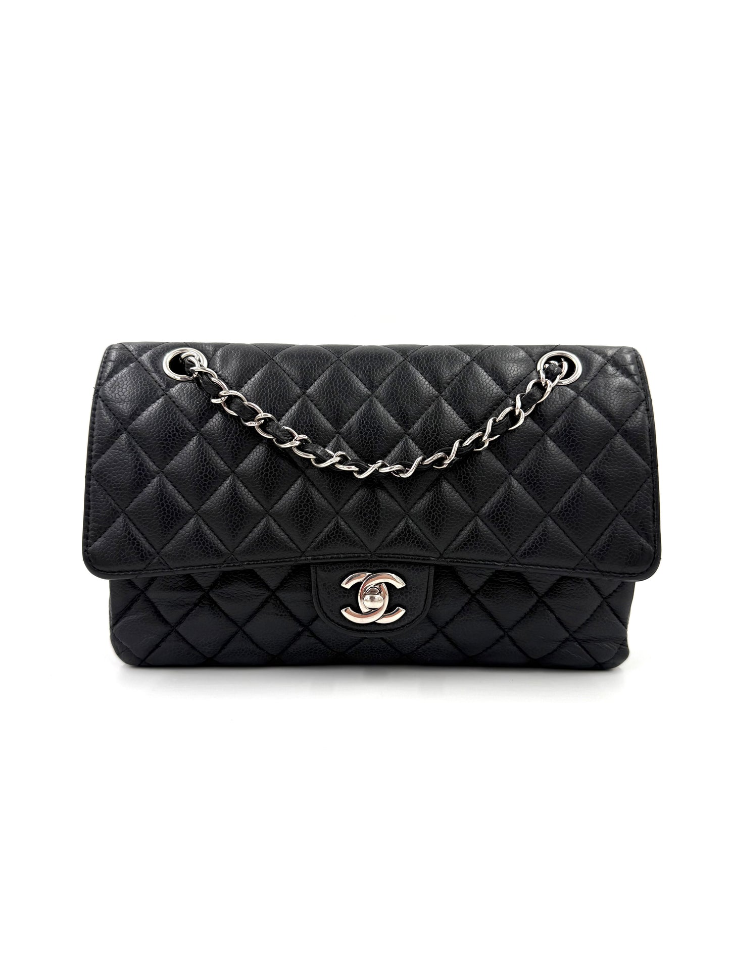 CHANEL Timeless Double Flap medium Caviar schwarz SHW