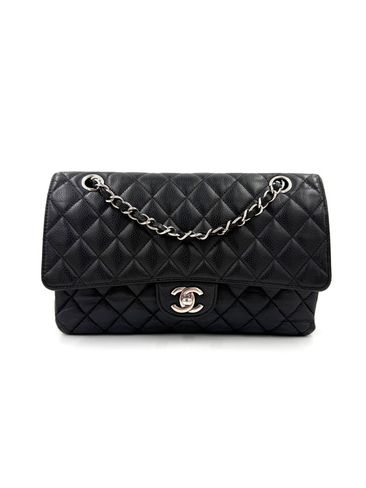 CHANEL Timeless Double Flap medium Caviar schwarz SHW