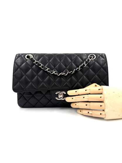 CHANEL Timeless Double Flap medium Caviar schwarz SHW