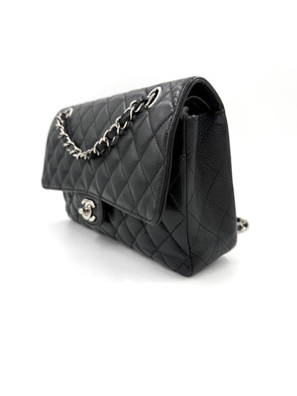 CHANEL Timeless Double Flap medium Caviar schwarz SHW