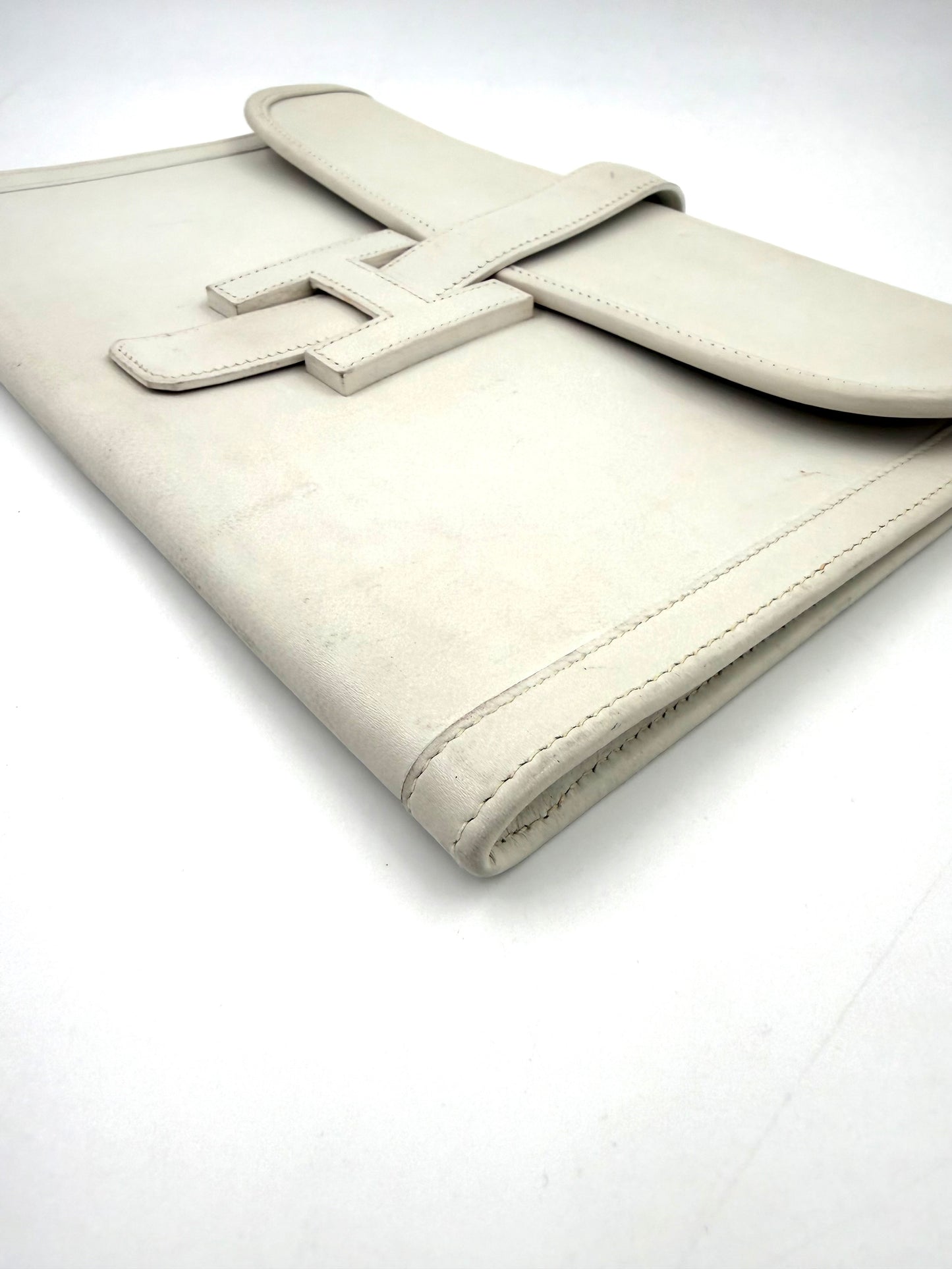 HERMÈS Jige Clutch creme
