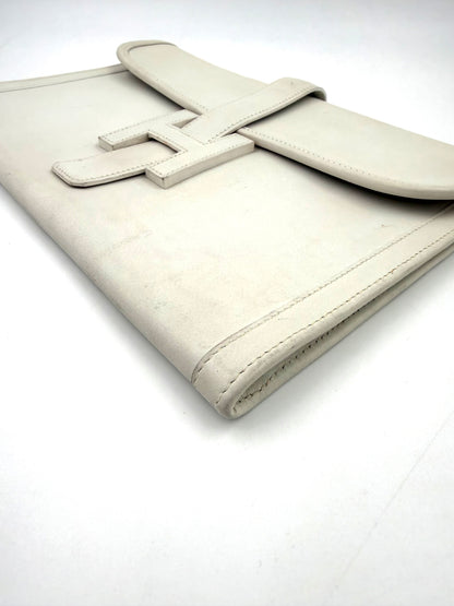 HERMÈS Jige Clutch creme