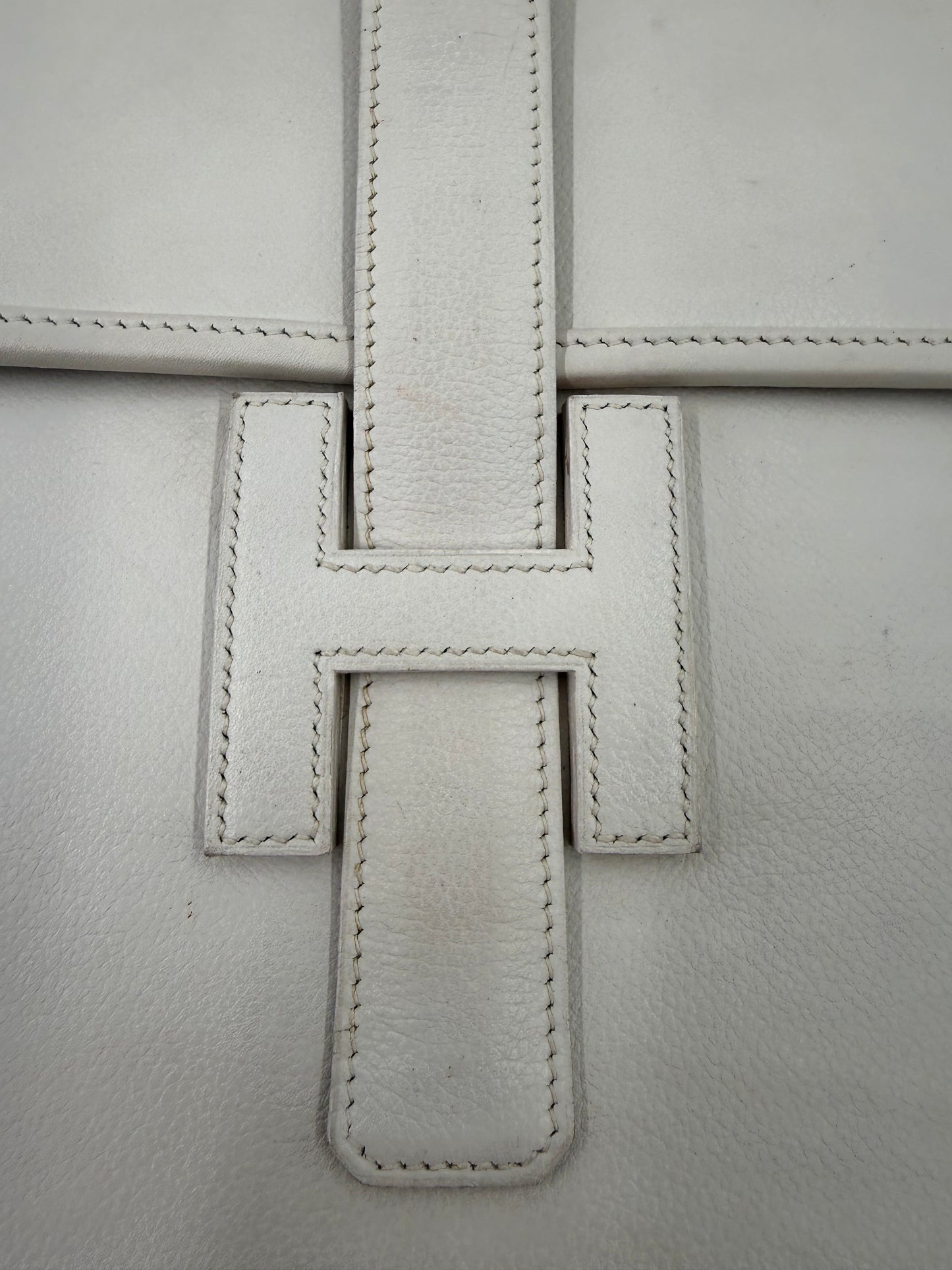 HERMÈS Jige Clutch creme