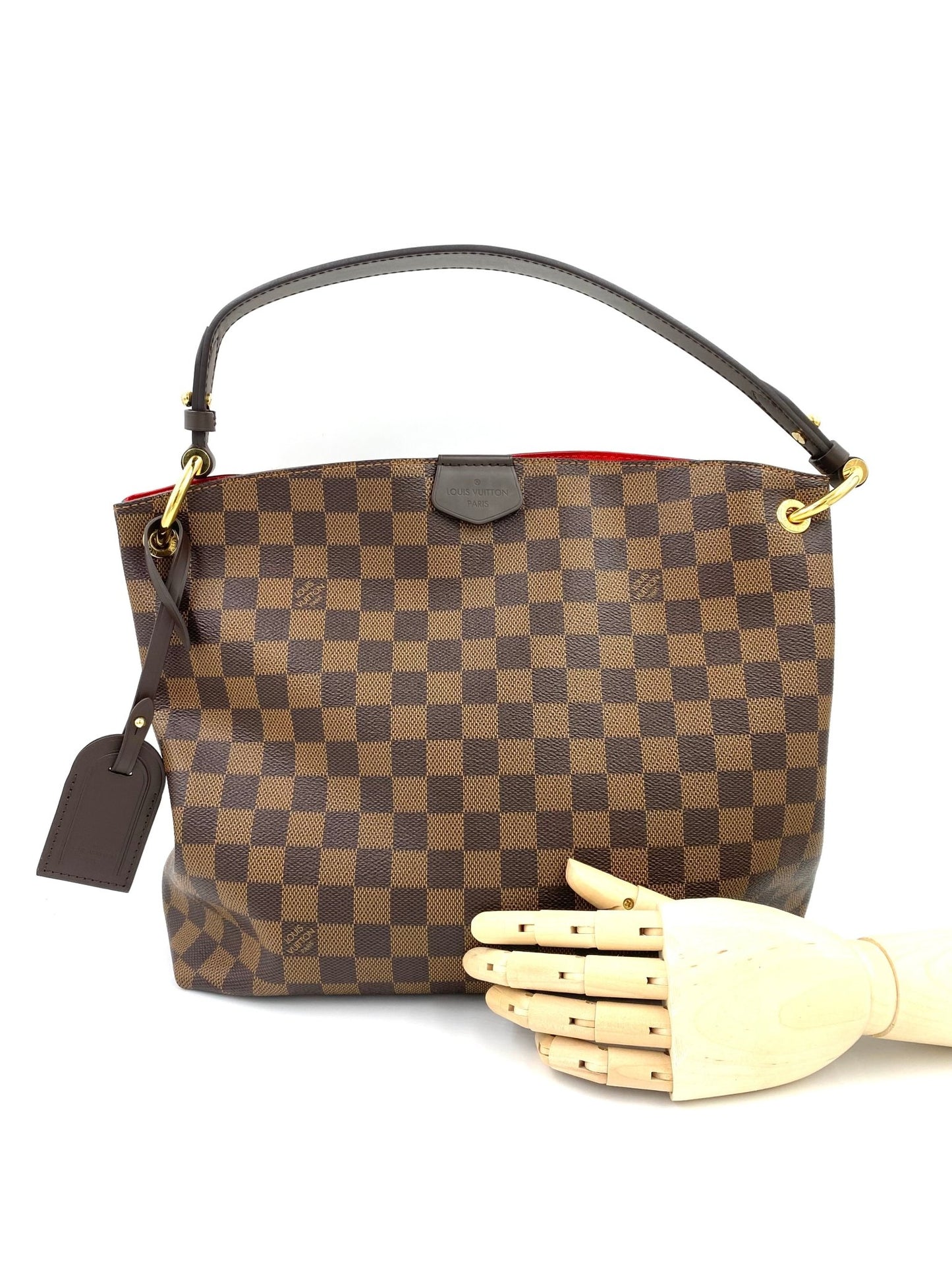 LOUIS VUITTON Graceful PM Damier ebene - Clutch & Macarons - MI0270 & Chip - Clutch & Macarons - 