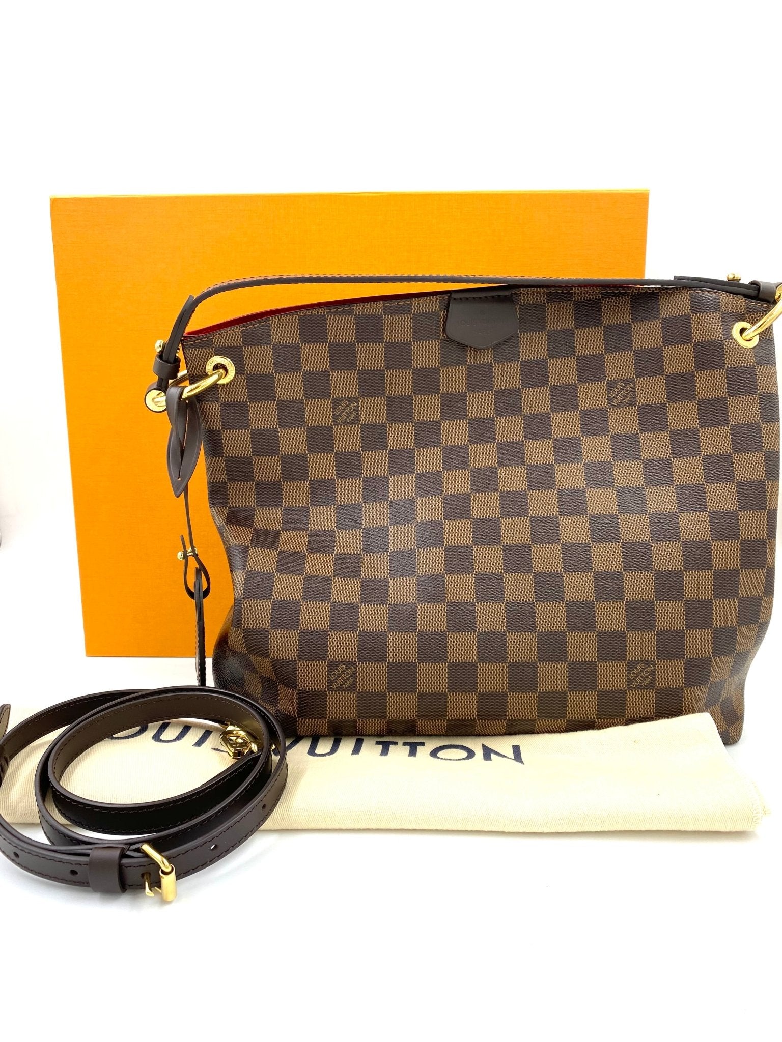 LOUIS VUITTON Graceful PM Damier ebene - Clutch & Macarons - MI0270 & Chip - Clutch & Macarons - 