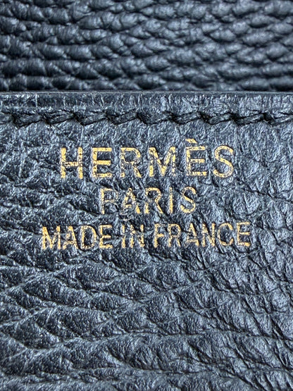 HERMÈS Birkin 35 Ardennes schwarz GHW mit goldener HERMÈS Paris Made in France Prägung