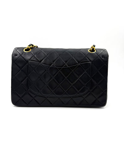 CHANEL Timeless Double Flap medium Lammleder schwarz GHW