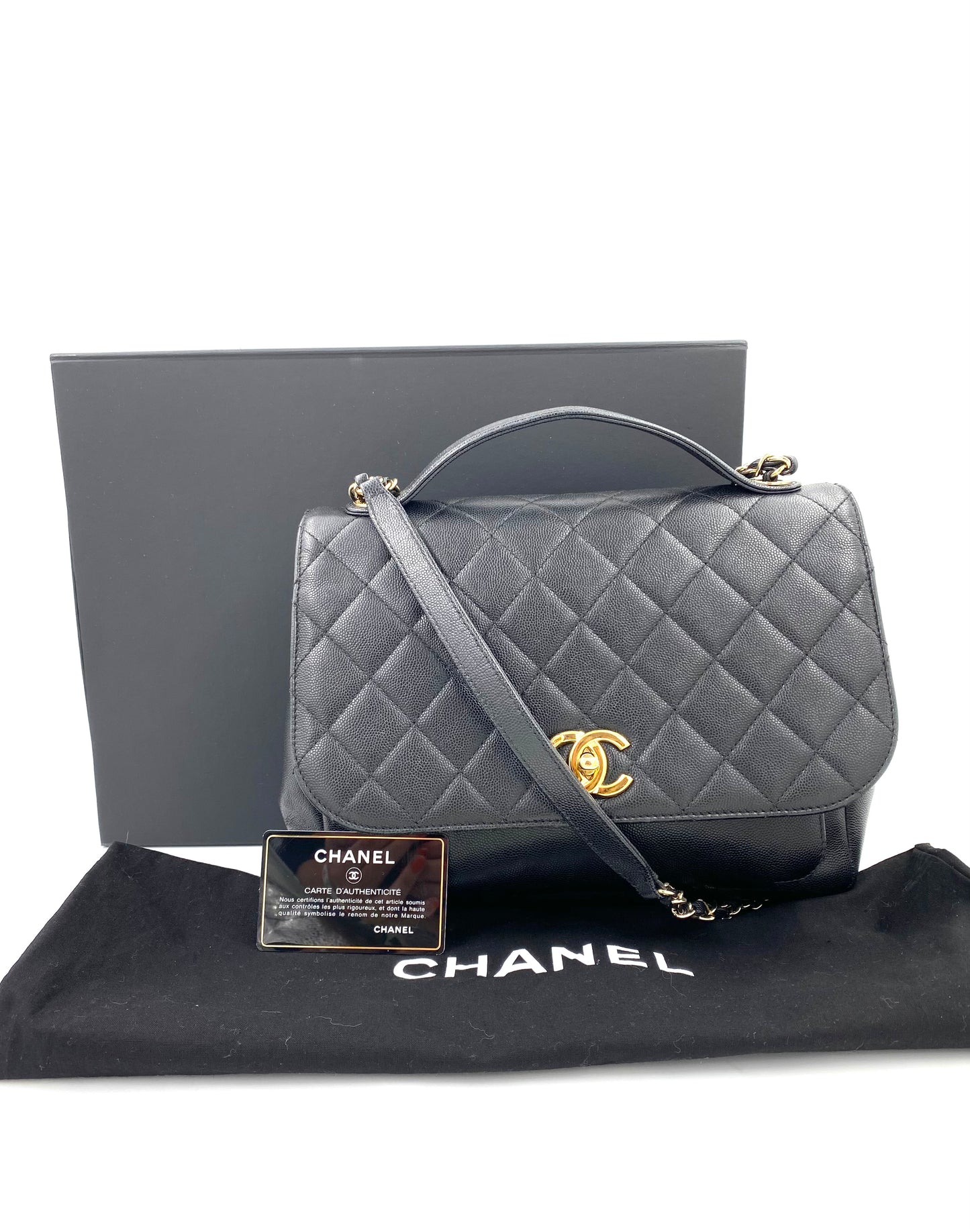 CHANEL Business Aftinity Flap Bag large Caviar