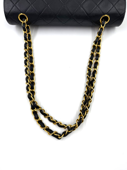 CHANEL Timeless Double Flap medium Lammleder schwarz GHW