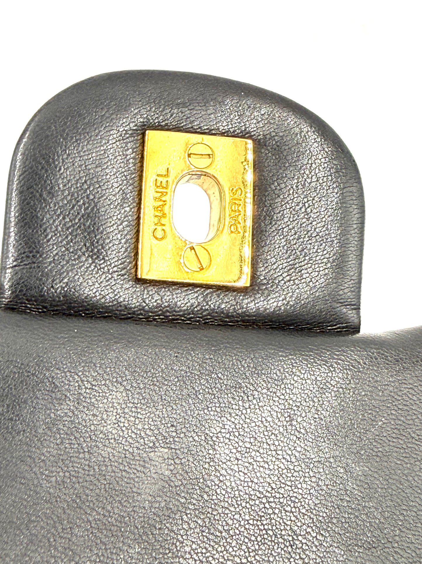 CHANEL Timeless Double Flap medium Lammleder schwarz GHW