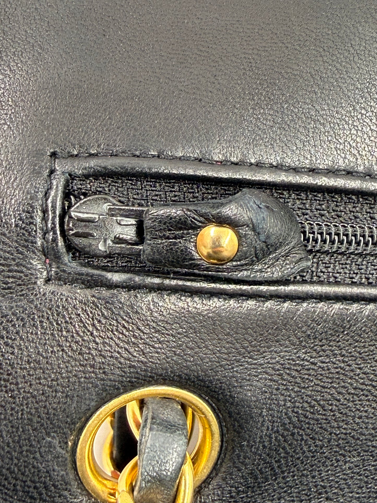 CHANEL Timeless Double Flap medium Lammleder schwarz GHW