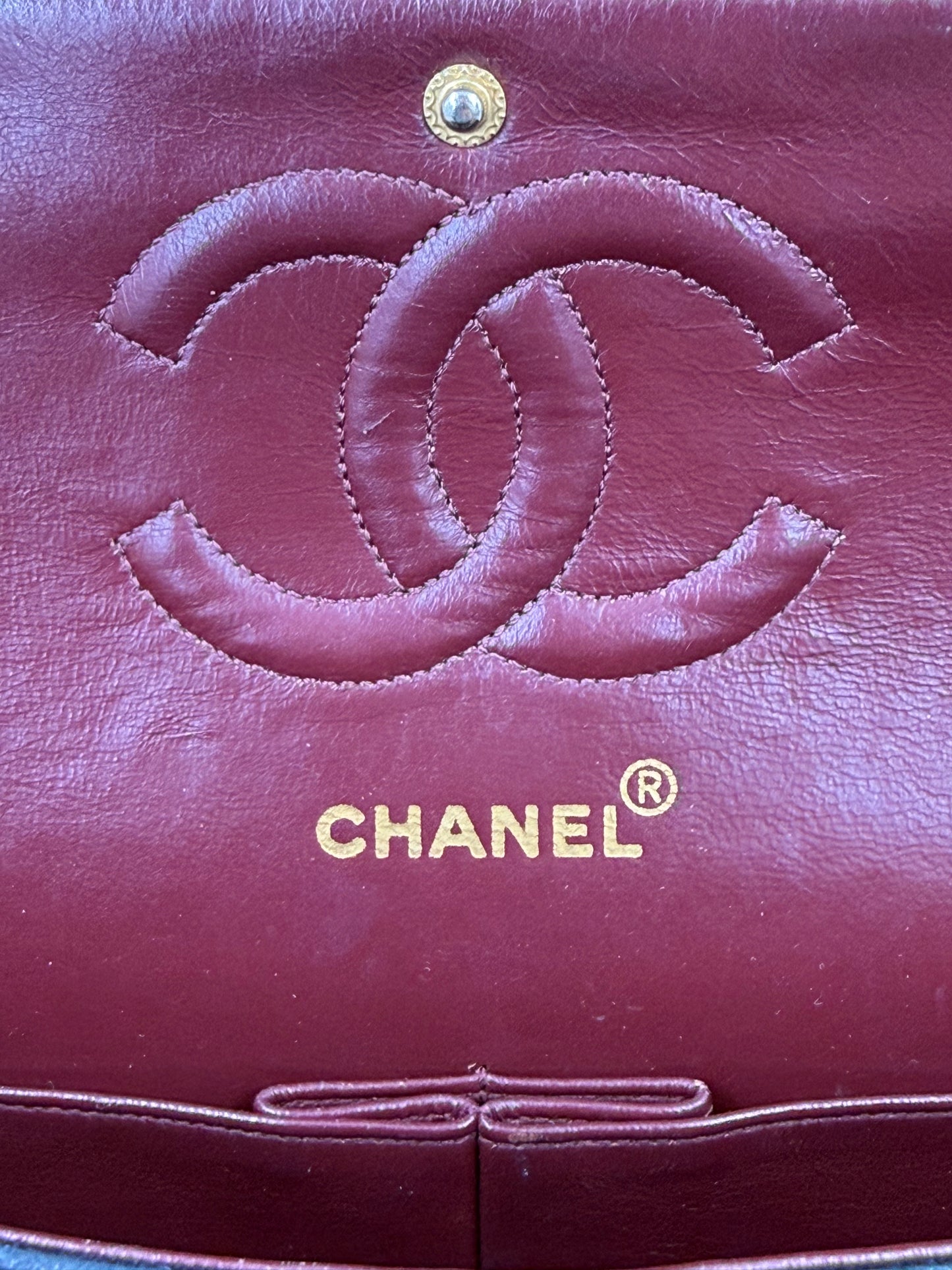 CHANEL Timeless Double Flap medium Lammleder schwarz GHW