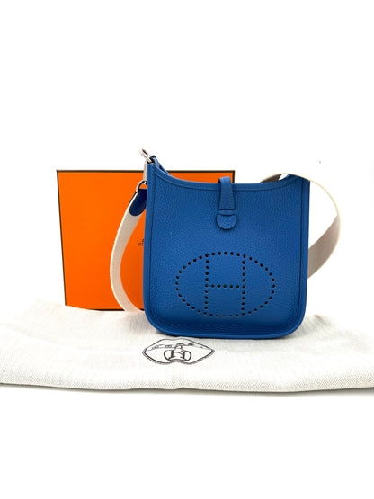 HERMÈS Evelyne 16 Royal Blue Clemence PHW