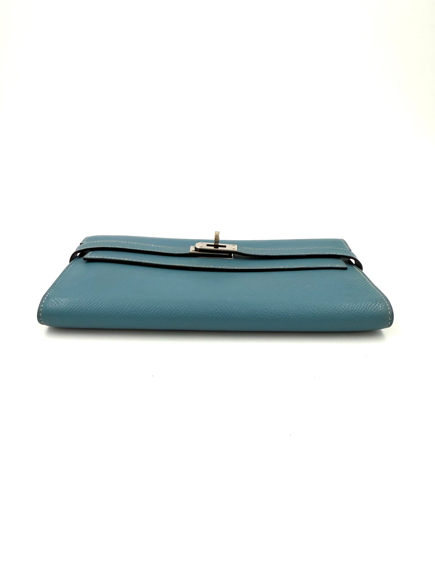 HERMÈS Kelly Long Wallet blau PHW