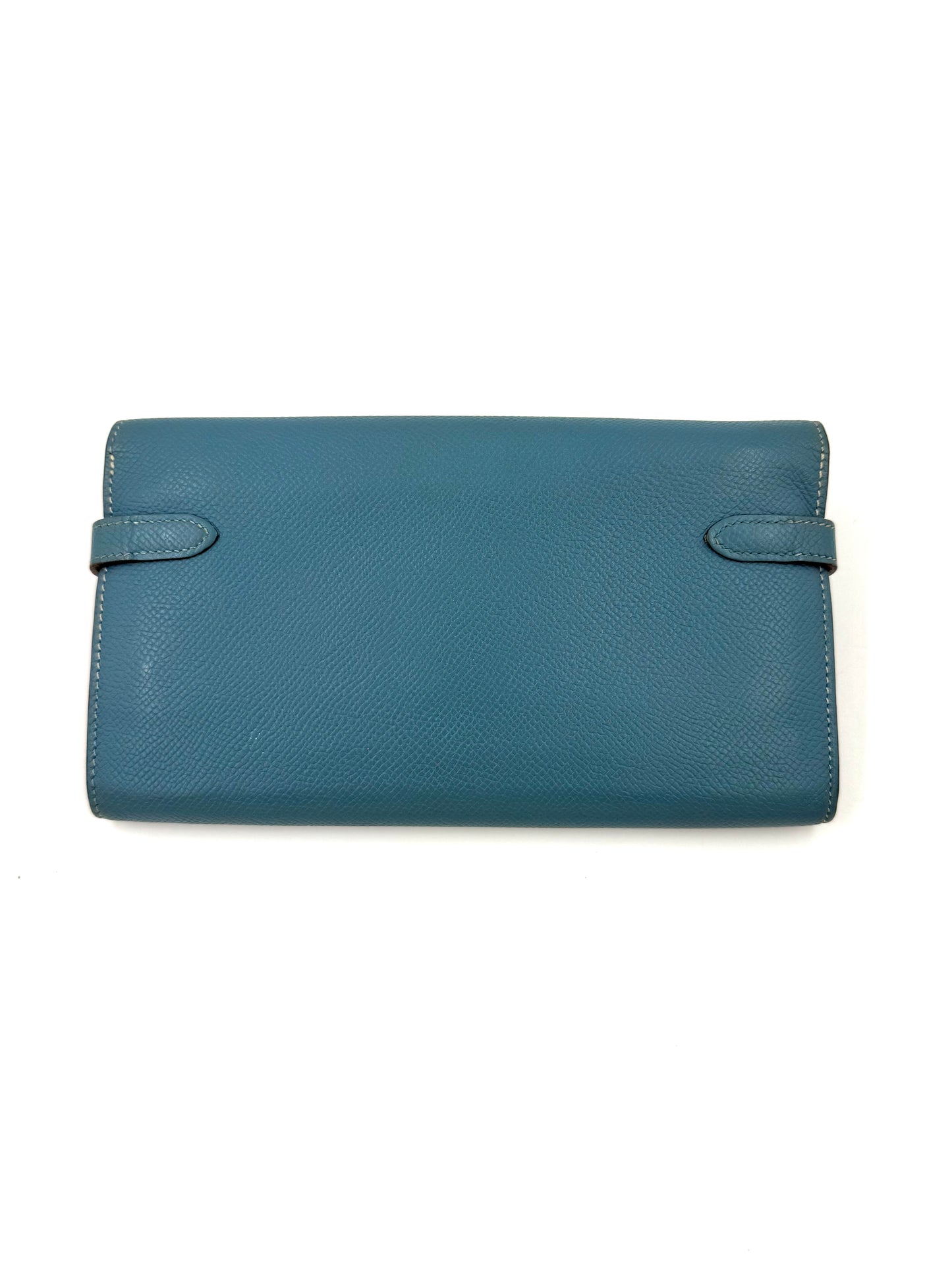 HERMÈS Kelly Long Wallet blau PHW