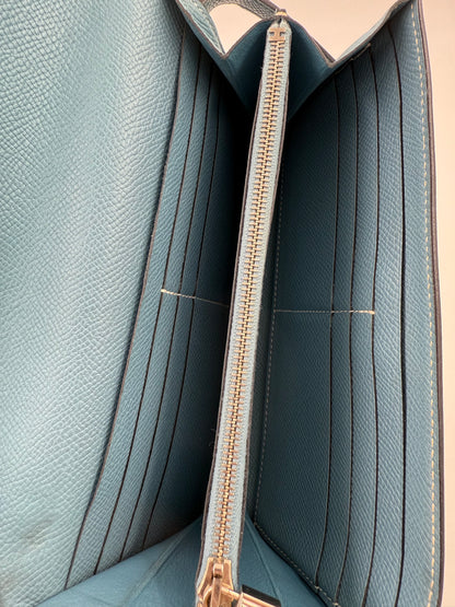 HERMÈS Kelly Long Wallet blau PHW