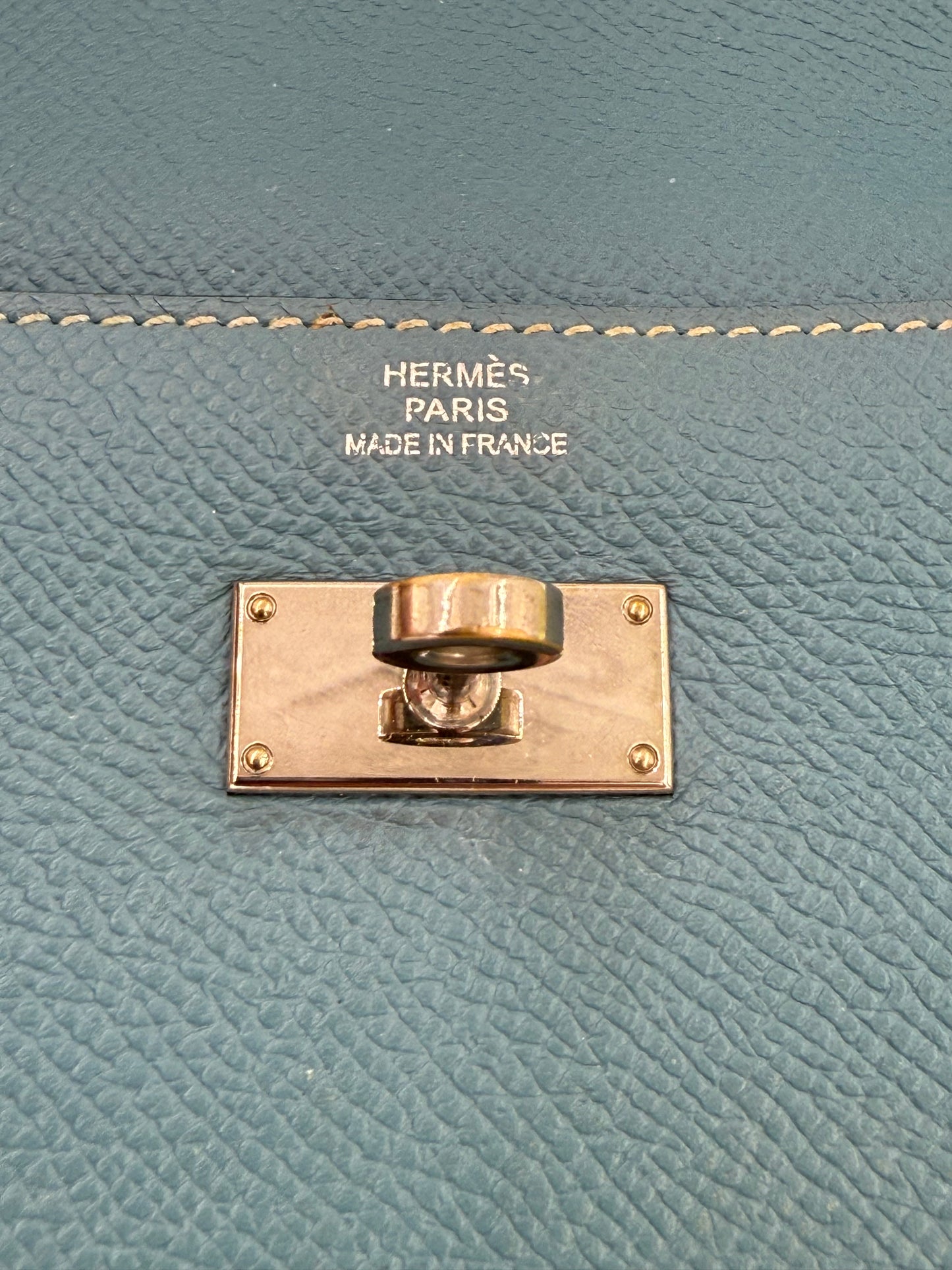 HERMÈS Kelly Long Wallet blau PHW