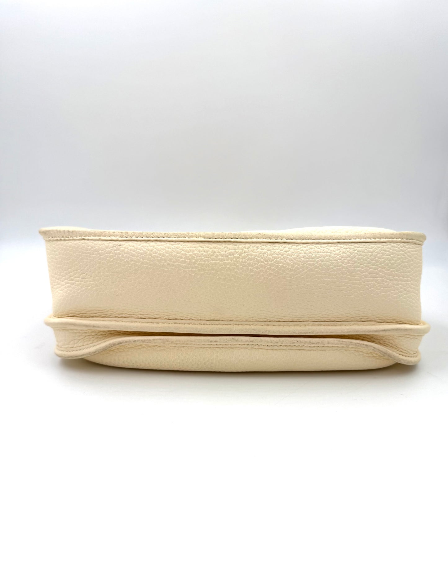 HERMÈS Evelyne 29 Nata Clemence PHW Designer Handtasche aus cremefarbenem Leder, gut erhalten und edel gestaltet