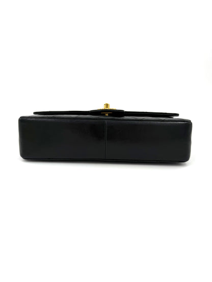 CHANEL Timeless Double Flap medium Lammleder schwarz GHW