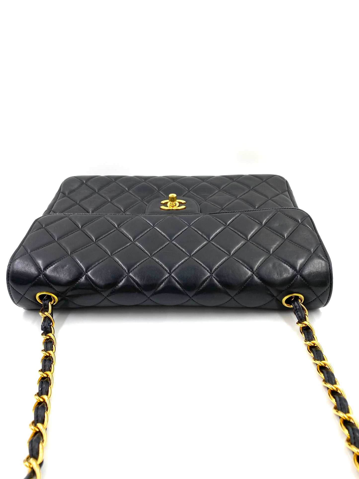 CHANEL Timeless Classic Single Flap Bag Jumbo schwarz Lammleder